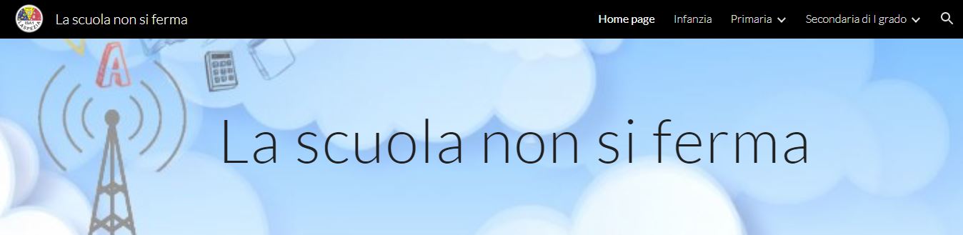 Cielo con antenna radio che porta alla pagina relativa alle attività per la scuola a distanza